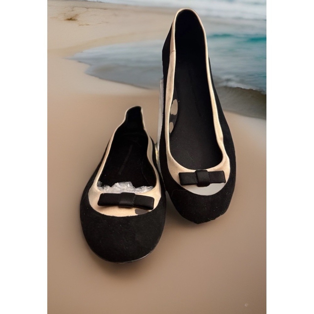 Giuseppe Zanotti ballet flats Black Swede Satin Trim Bow